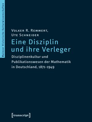 cover image of Eine Disziplin und ihre Verleger